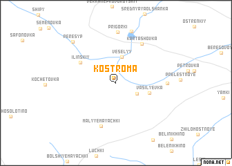 map of Kostroma