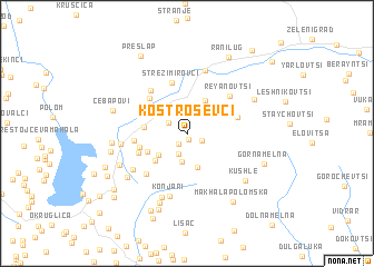 map of Kostroševci