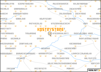 map of Kostry Stare
