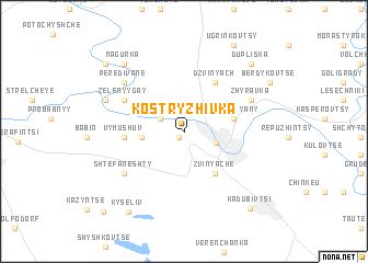 map of Kostryzhivka