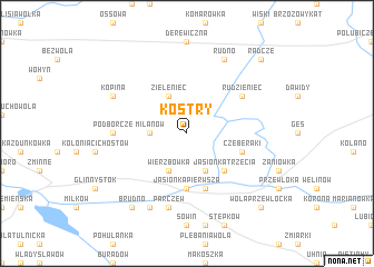 map of Kostry