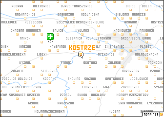 map of Kostrze