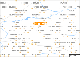 map of Kostrzyń