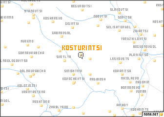 map of Kosturintsi