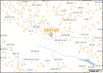 map of Koštur