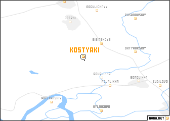 map of Kostyaki