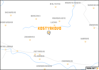 map of Kostyakovo