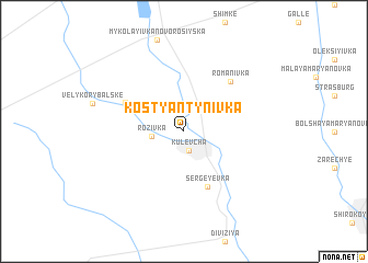 map of Kostyantynivka