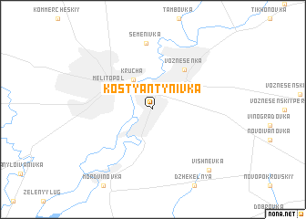 map of Kostyantynivka