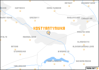 map of Kostyantynivka