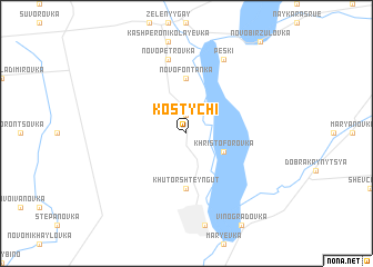map of Kostychi
