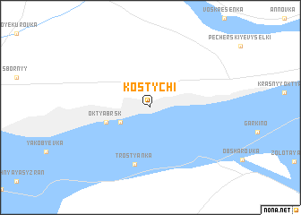 map of Kostychi