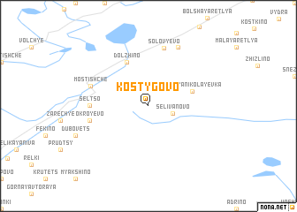 map of Kostygovo