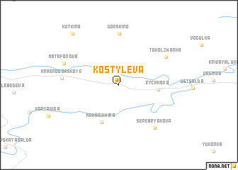 map of Kostylëva