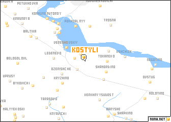 map of Kostyli