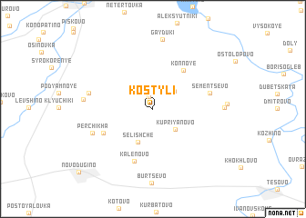 map of Kostyli