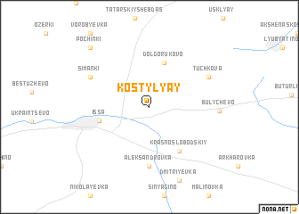 map of Kostylyay