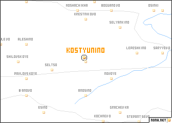 map of Kostyunino