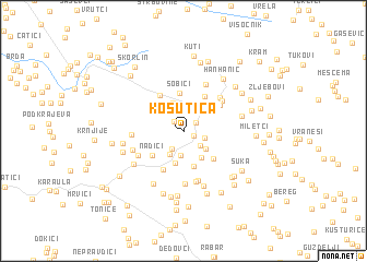 map of Košutica