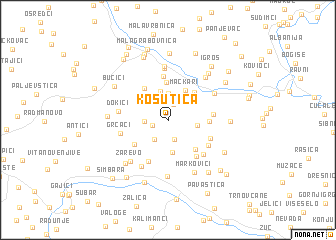 map of Košutica