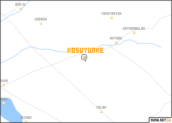 map of Kos-Uyunke