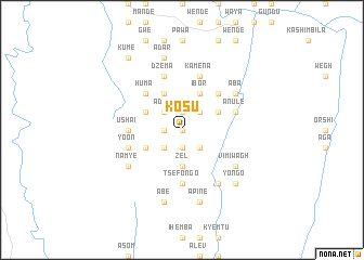 map of Kosu