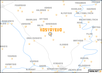 map of Kosyayevo