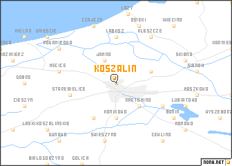 map of Koszalin