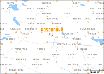 map of Koszanowo