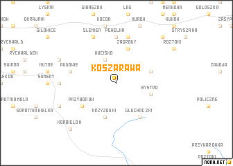 map of Koszarawa