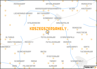 map of Kőszegszerdahely