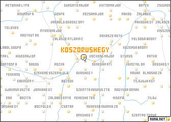 map of Köszörůshegy