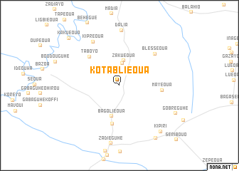 map of Kotabliéoua