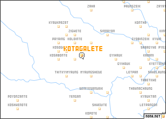 map of Kotagalē Tē