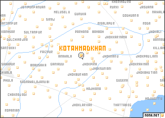 map of Kot Ahmad Khān