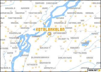 map of Kot Ālam Kalān