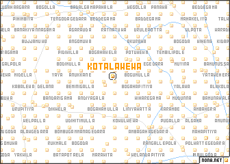 map of Kotalawewa