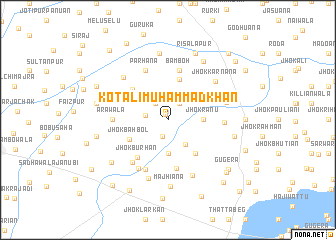 map of Kot Ali Muhammad Khān