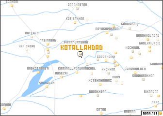 map of Kot Allāh Dad