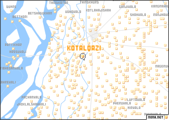 map of Kotal Qāzi