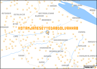 map of Kotamjān-e Seyyed ‘Abd ol Vahhāb