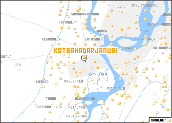 map of Kot Bahādar Janūbi