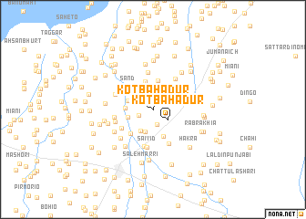 map of Kot Bahādur