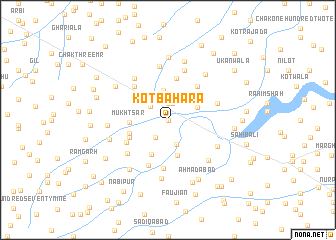 map of Kot Bahāra