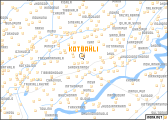 map of Kot Bāhli