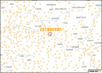 map of Kot Bākrān
