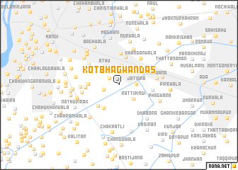 map of Kot Bhagwān Dās