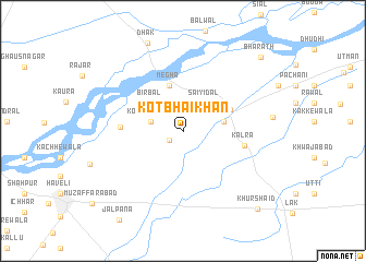 map of Kot Bhāi Khān