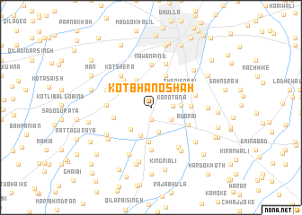 map of Kot Bhāno Shāh