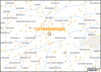 map of Kot Bhawāni Dās